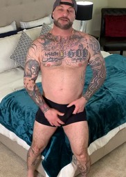 Big hunk of a man playing with himself in the bedroom